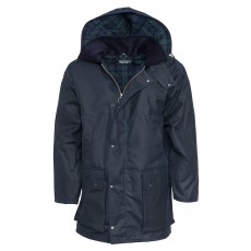 Hoggs of Fife Men's Padded Wax Jacket (Navy)