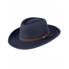 Hoggs of Fife Unisex Perth Crushable Felt Hat (Navy)