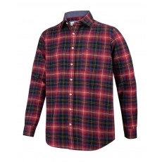 Hoggs of Fife Men's Pitmedden Long Sleeve Flannel Check Shirt (Rust Check) Hoggs of Fife Men's Pitmedden Long Sleeve Flannel Check Shirt (Rust Check)