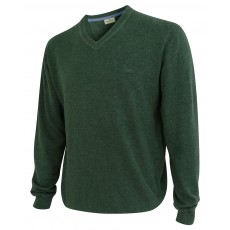 Hoggs of Fife Men's Stirling Cotton Pullover (Green)