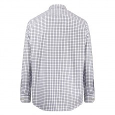 Hoggs of Fife Men's Turnberry Twill Cotton Shirt (White/Navy Check) Hoggs of Fife Men's Turnberry Twill Cotton Shirt (White/Navy Check)
