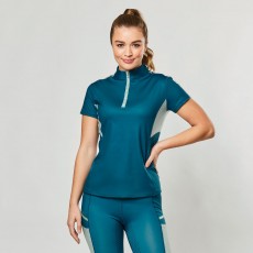 Dublin Ladies Blaze 1/4 Zip Short Sleeves Tech Training Top (Blue Lagoon)
