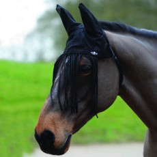 Saxon Fly Fringe With Ears (Black)