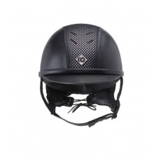 Charles Owen AYR8 Plus Leather Look Helmet (Black)