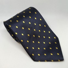 Equetech Diamond Show Tie (Navy/Gold)