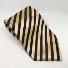 Equetech Broad Stripe Show Tie (Navy/Gold)