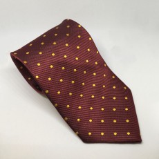 Equetech Polka Dot Show Tie (Burgundy/Gold)