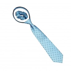 Equetech Polka Dot Zipper Tie (Light Blue/Navy)