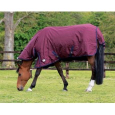 JHL Essential Heavyweight Combo Turnout Rug (Burgundy/Navy)