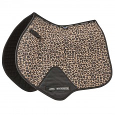 Weatherbeeta Prime Leopard Jump Shaped Saddle Pad (Brown Leopard Print)