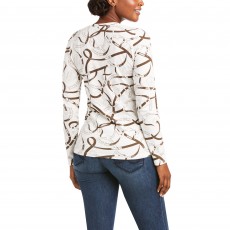 Ariat Women's Bridle Print Long Sleeve T-Shirt (Sea Salt)