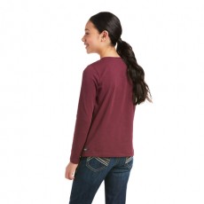 Ariat Youth Flower Crown Long Sleeve T-Shirt (Windsor Wine) Ariat Youth Flower Crown Long Sleeve T-Shirt (Windsor Wine)