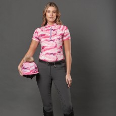 Weatherbeeta Hat Silk (Pink Swirl Marble Print)