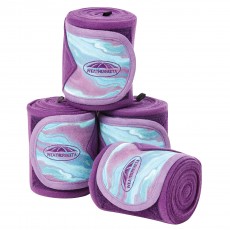 Weatherbeeta Marble Fleece Bandage 4 Pack (Purple Swirl Marble Print)