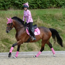 Weatherbeeta Prime Marble Jump Shaped Saddle Pad (Pink Swirl Marble Print)