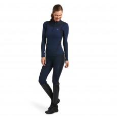 Ariat Women's Ascent 1/4 Zip Long Sleeve Baselayer (Navy)