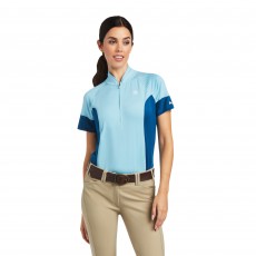 Ariat Women's Cambria Jersey 1/4 Zip (Milky Blue/Skyfall) Ariat Women's Cambria Jersey 1/4 Zip (Milky Blue/Skyfall)