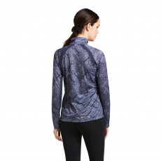 Ariat Women's Sunstopper 2.0 1/4 Zip Baselayer (Charcoal Bit Print)