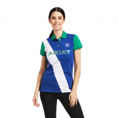 Ariat Women's Taryn Short Sleeve Polo (Blue/Pool Table)