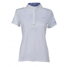 Dublin Ladies Andrea Short Sleeve Competition Printed Inner Collar Shirt (White/Lavender) Dublin Ladies Andrea Short Sleeve Competition Printed Inner Collar Shirt (White/Lavender)