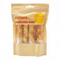 Second Nature Dog Treats 15mm Whitehide Pressed Stick Wrapped in Chicken Second Nature Dog Treats 15mm Whitehide Pressed Stick Wrapped in Chicken