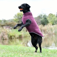 Weatherbeeta Comfitec Fleece Zip Dog Coat (Maroon/Grey)