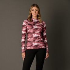 Weatherbeeta Ladies Ruby Printed Long Sleeve Top (Burgundy Swirl Marble Print) Weatherbeeta Ladies Ruby Printed Long Sleeve Top (Burgundy Swirl Marble Print)