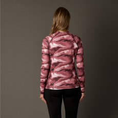 Weatherbeeta Ladies Ruby Printed Long Sleeve Top (Burgundy Swirl Marble Print) Weatherbeeta Ladies Ruby Printed Long Sleeve Top (Burgundy Swirl Marble Print)