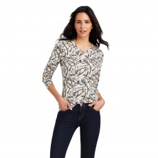 Ariat Womens Melange Print Long Sleeve T Shirt (Oatmeal) Ariat Womens Melange Print Long Sleeve T Shirt (Oatmeal)