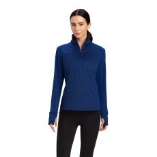 *Clearance* Ariat Womens Venture 1/2 Zip Sweatshirt (Estate Blue)