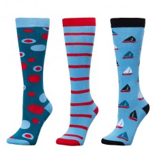 Dublin Adults 3 Pack Socks (Teal Spots)