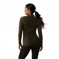 Ariat Womens Ascent 1/4 Zip Long Sleeve Baselayer (Relic)