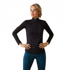 Ariat Womens Breathe 1/4 Zip Baselayer (Black)