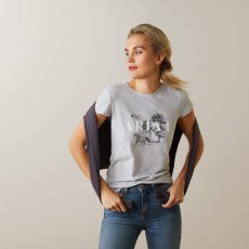 Ariat Womens Toile Scene T-Shirt (Heather Grey) Ariat Womens Toile Scene T-Shirt (Heather Grey)