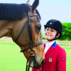 Charles Owen AYR8 Microsuede Riding Hat (Navy)