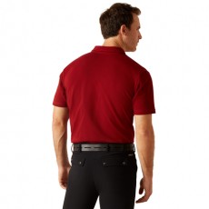 Ariat Mens Medal Short Sleeve Polo (Sun-Dried Tomato) Ariat Mens Medal Short Sleeve Polo (Sun-Dried Tomato)