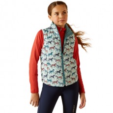 Ariat Youth Bella Insulated Reversible Vest (Painted Ponies/Brittany Blue)