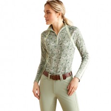 Ariat Womens Sunstopper 3.0 Base Layer (Green Baroque)