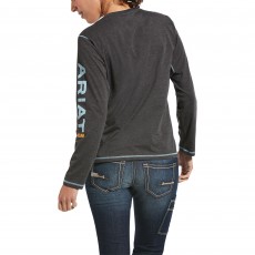 Ariat Womens Rebar Workman Logo T-Shirt (Charcoal Heather)