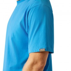 Ariat Mens Rebar Cotton Strong Standard T-Shirt (French Blue)