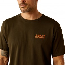 Ariat Mens Ariat Armadillo on a Half Shell T-Shirt (Dark Olive)