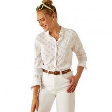 Ariat Womens Clarion Blouse (White Eyelet)