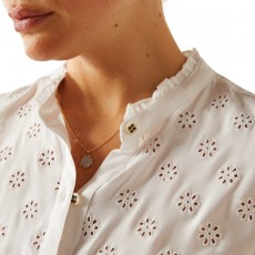 Ariat Womens Clarion Blouse (White Eyelet)