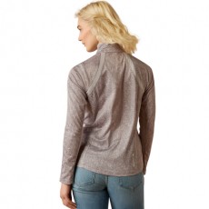 Ariat Womens Sunstopper 3.0 1/4 Zip Baselayer (Silver Sconce Fern)