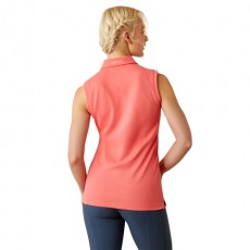 Ariat Womens Prix 3.0 Sleeveless Polo (Coral Paradise)