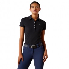 Ariat Womens Prix 3.0 Short Sleeve Polo (Black)