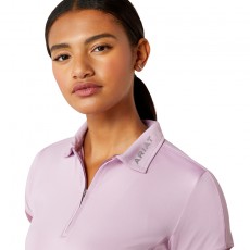 Ariat Womens Bandera 1/4 Zip Polo (Lavender Mist)