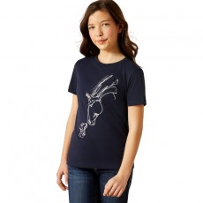 Ariat Youth Hay Girl T-Shirt (Classic Navy)