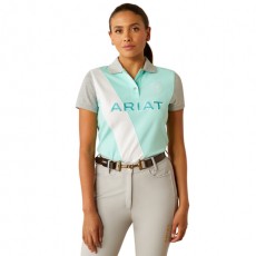 Ariat Womens Taryn Short Sleeve Polo (Beach Glass)
