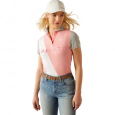 Ariat Womens Taryn Short Sleeve Polo (Flamingo Pink)